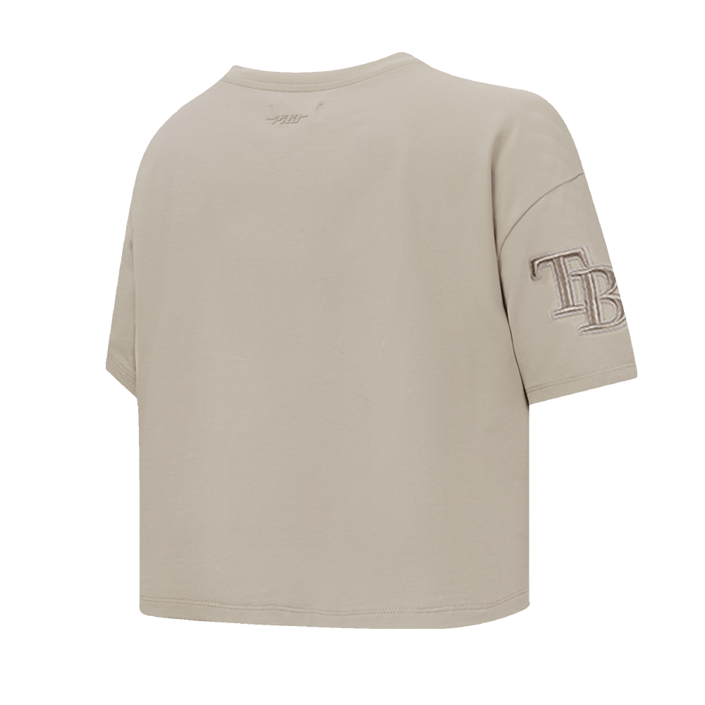 MLB TAMPA BAY RAYS NEUTRAL WOMEN'S BOXY TOP (TAUPE)