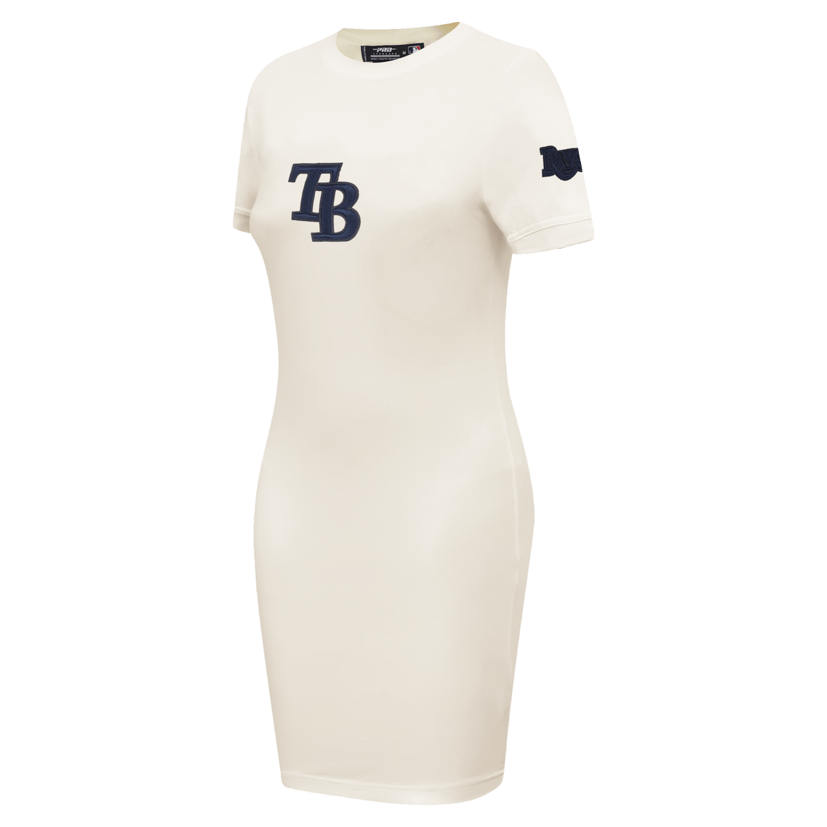 VESTIDO AJUSTADO TRIPLE TONAL PARA MUJER MLB TAMPA BAY RAYS (BLANCO HUESO)