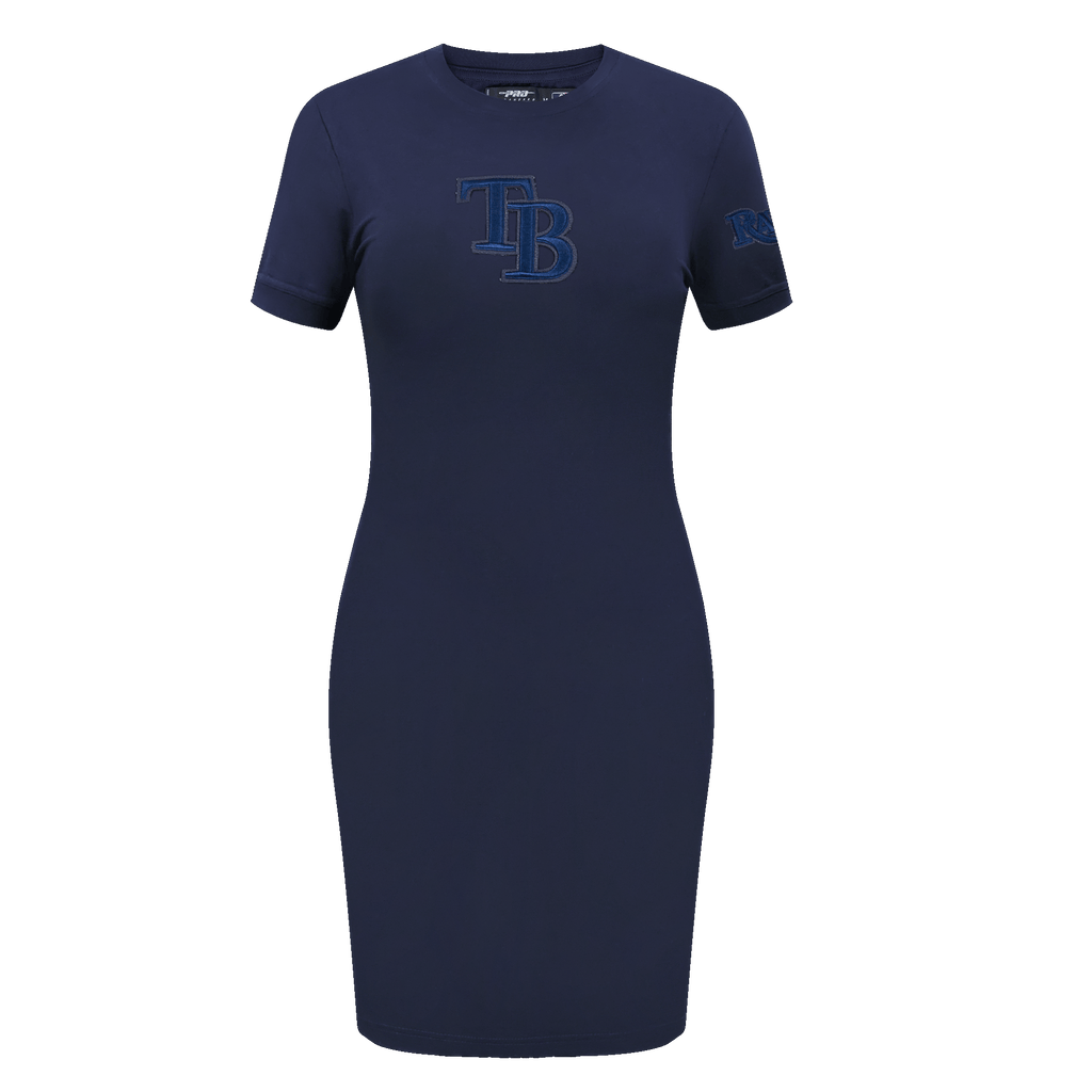 MLB TAMPA BAY RAYS TRIPLE TONAL BODYCON WOMEN'S DRESS (MIDNIGHT NAVY)