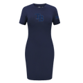 MLB TAMPA BAY RAYS TRIPLE TONAL BODYCON WOMEN'S DRESS (MIDNIGHT NAVY)