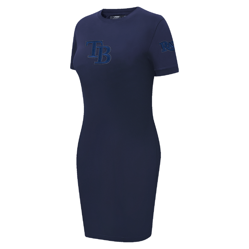 MLB TAMPA BAY RAYS TRIPLE TONAL BODYCON WOMEN'S DRESS (MIDNIGHT NAVY)
