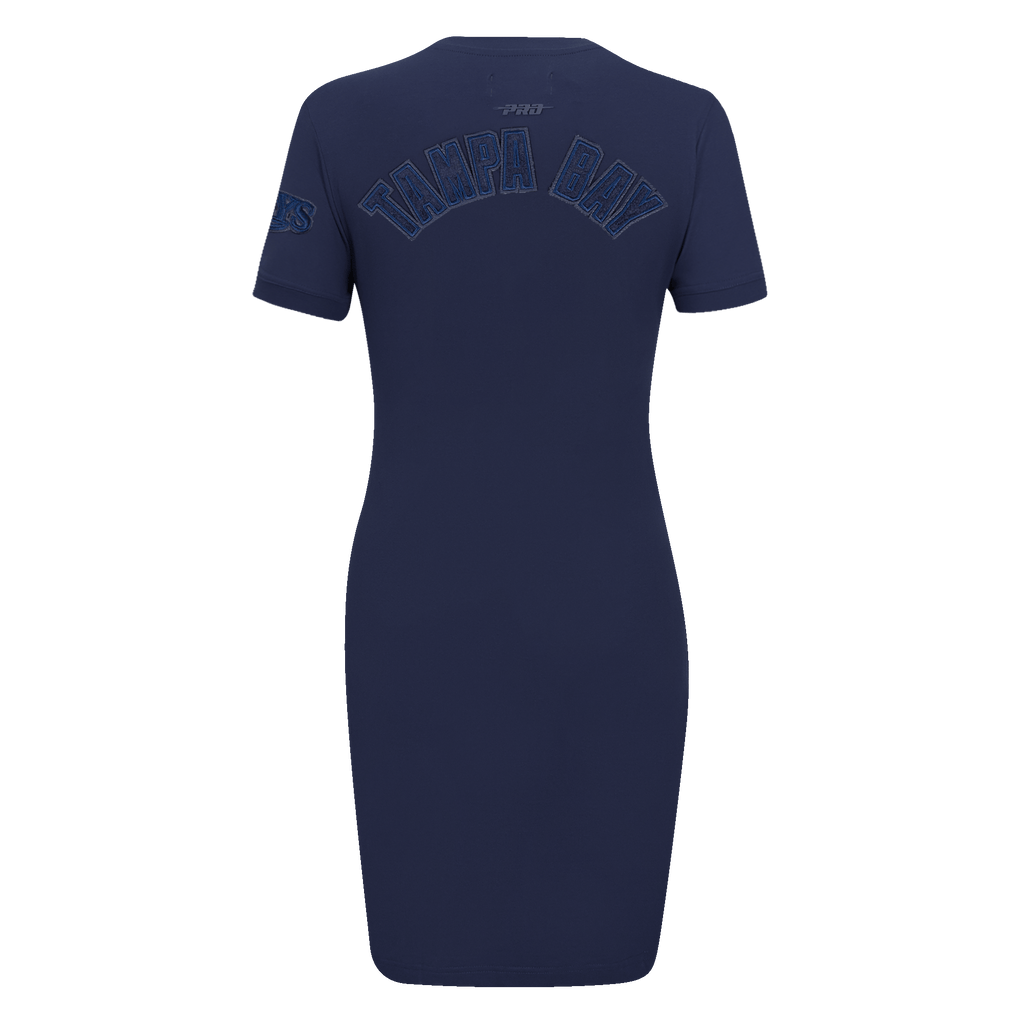 MLB TAMPA BAY RAYS TRIPLE TONAL BODYCON WOMEN'S DRESS (MIDNIGHT NAVY)