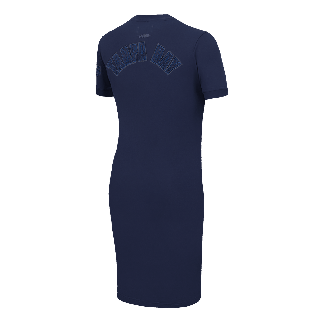 MLB TAMPA BAY RAYS TRIPLE TONAL BODYCON WOMEN'S DRESS (MIDNIGHT NAVY)