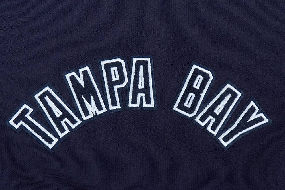 VESTIDO SUDADERA CON CAPUCHA DE POLAR CLÁSICO PARA MUJER MLB TAMPA BAY RAYS (AZUL MARINO NOCHE)