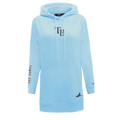 MLB TAMPA BAY RAYS CLASSIC WOMEN'S FLEECE HOODIE DRESS (UNIVERSITY BLUE)