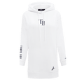 MLB TAMPA BAY RAYS CLASSIC WOMEN'S FLEECE HOODIE DRESS (WHITE)
