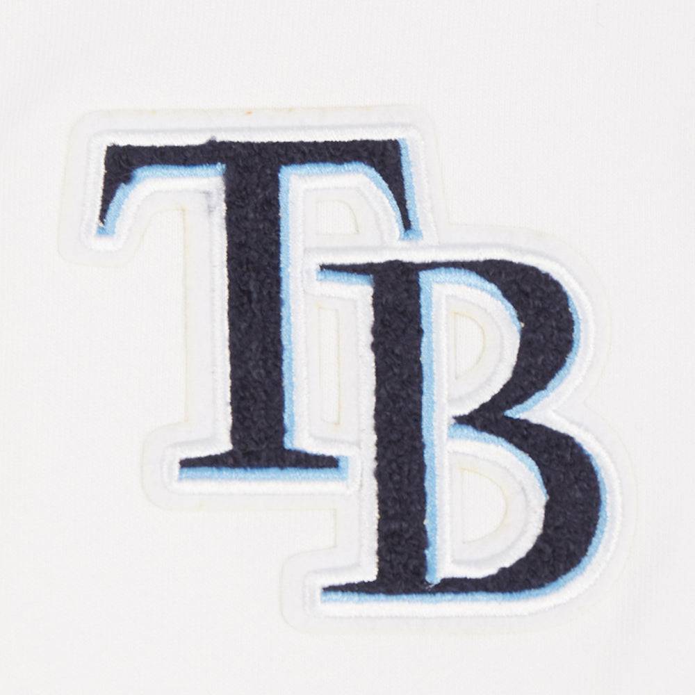 MLB TAMPA BAY RAYS CLASSIC WOMEN'S FLEECE HOODIE DRESS (WHITE)