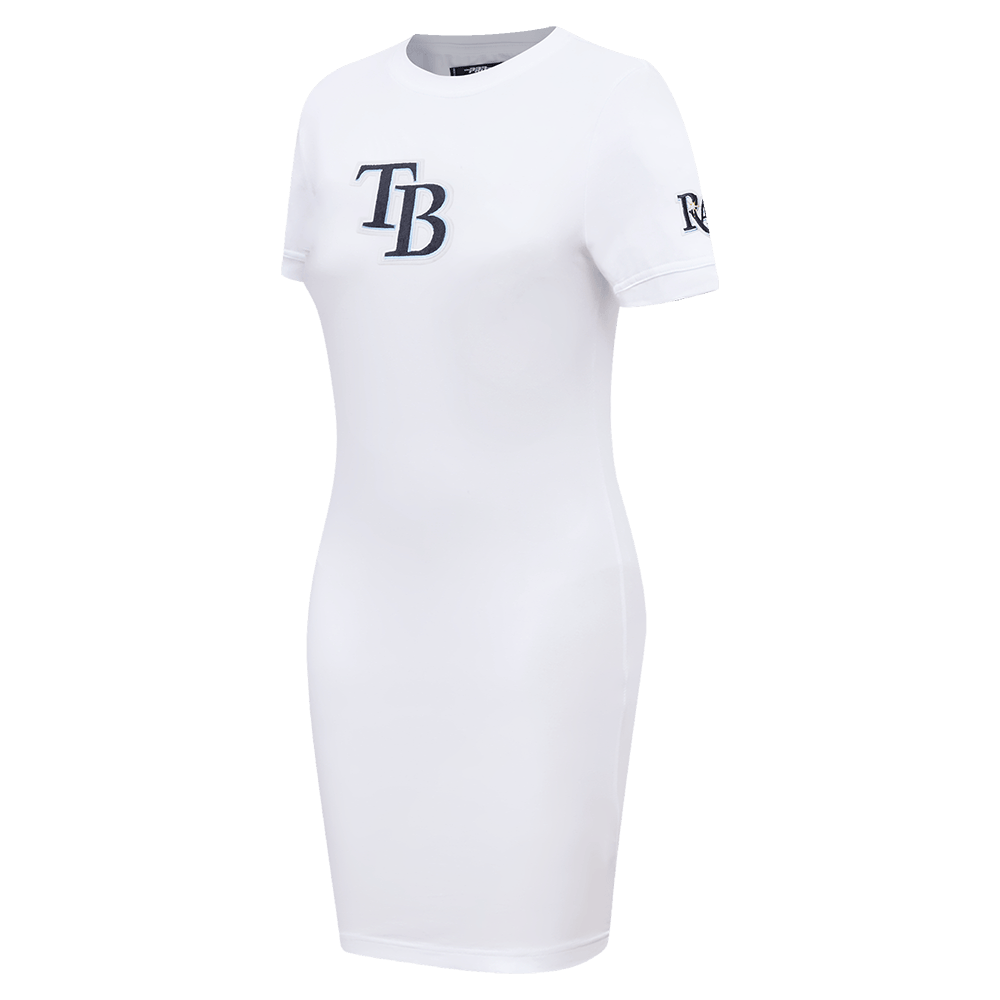 VESTIDO AJUSTADO CLÁSICO DE MUJER MLB TAMPA BAY RAYS (BLANCO)
