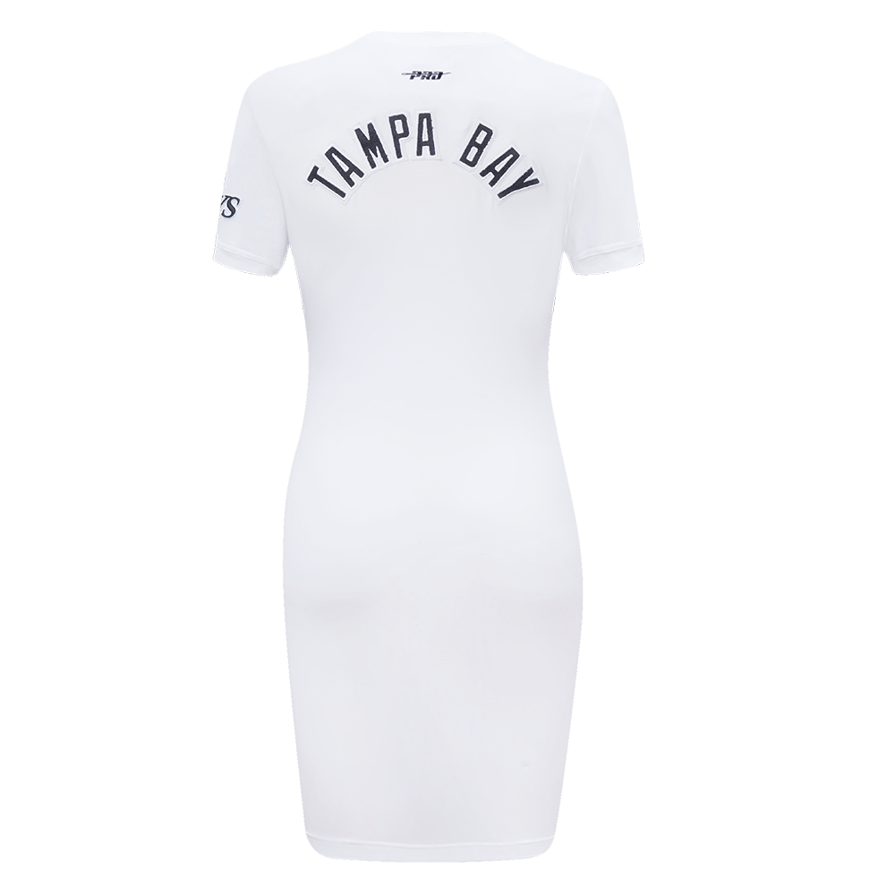 VESTIDO AJUSTADO CLÁSICO DE MUJER MLB TAMPA BAY RAYS (BLANCO)