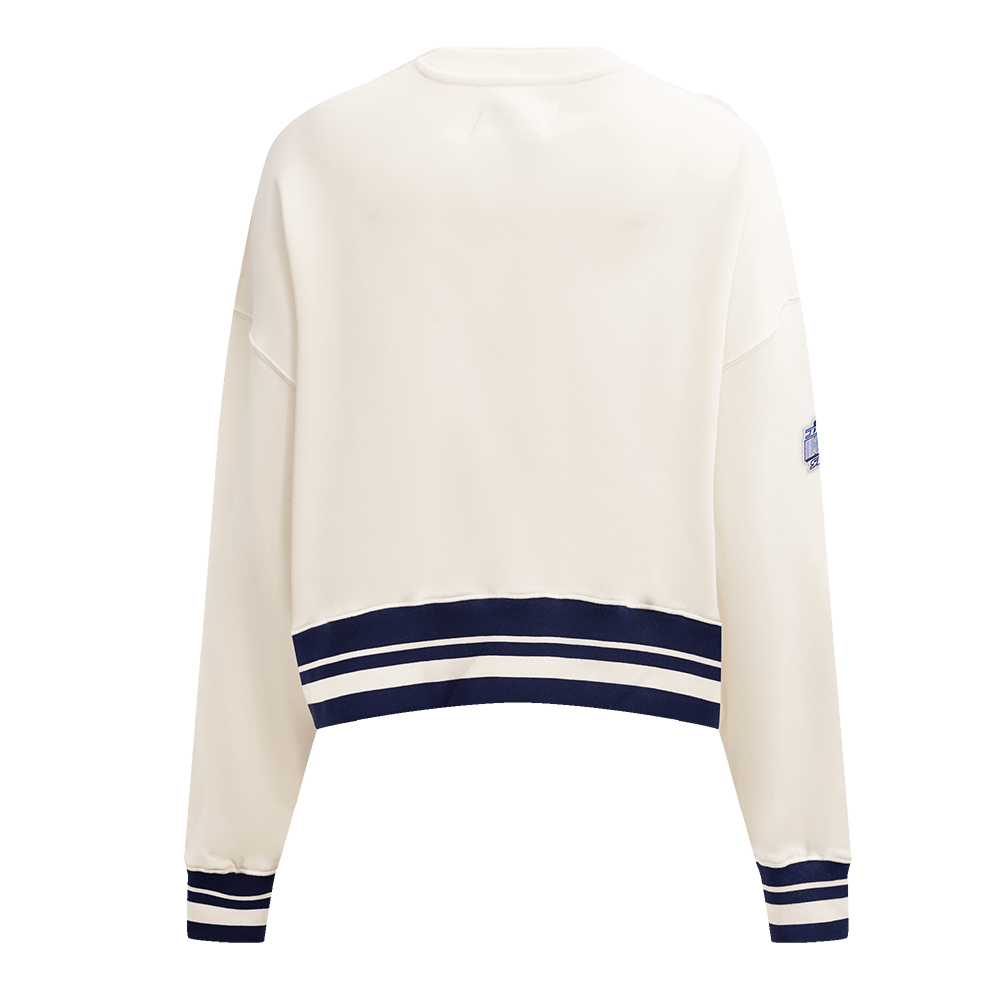 MLB TAMPA BAY RAYS RETRO CLASSIC WOMEN'S RIB CREWNECK (EGGSHELL/ MIDNIGHT NAVY)