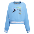 MLB TAMPA BAY RAYS RETRO CLASSIC WOMEN'S RIB CREWNECK (UNIVERSITY BLUE)