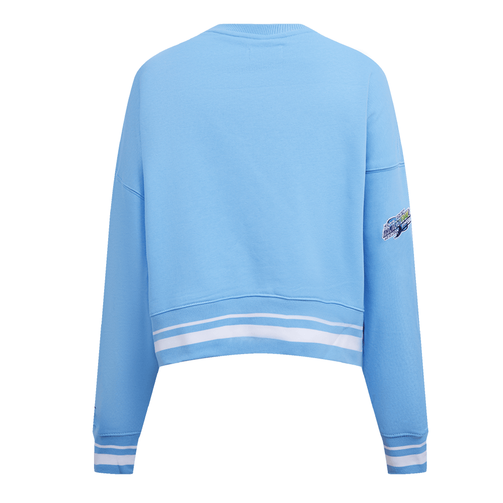MLB TAMPA BAY RAYS RETRO CLASSIC WOMEN'S RIB CREWNECK (UNIVERSITY BLUE)