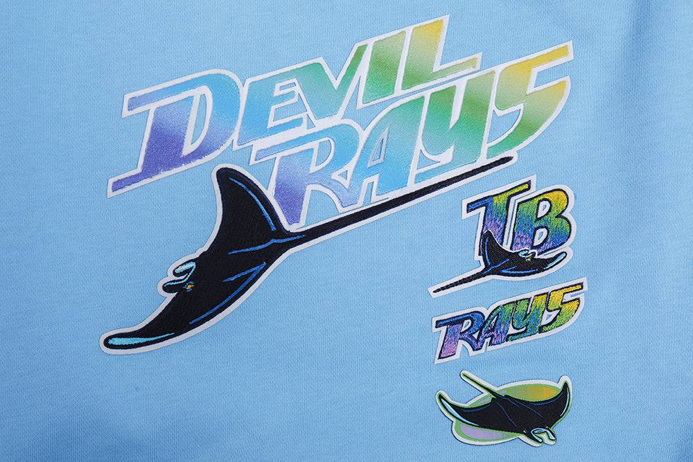 MLB TAMPA BAY RAYS RETRO CLASSIC WOMEN'S RIB CREWNECK (UNIVERSITY BLUE)