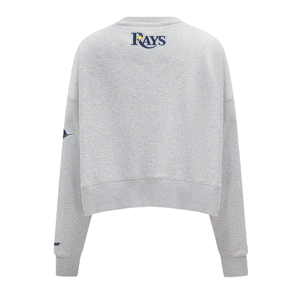 MLB TAMPA BAY RAYS CLASSIC WOMEN'S FLEECE CREWNECK (HEATHER GREY)