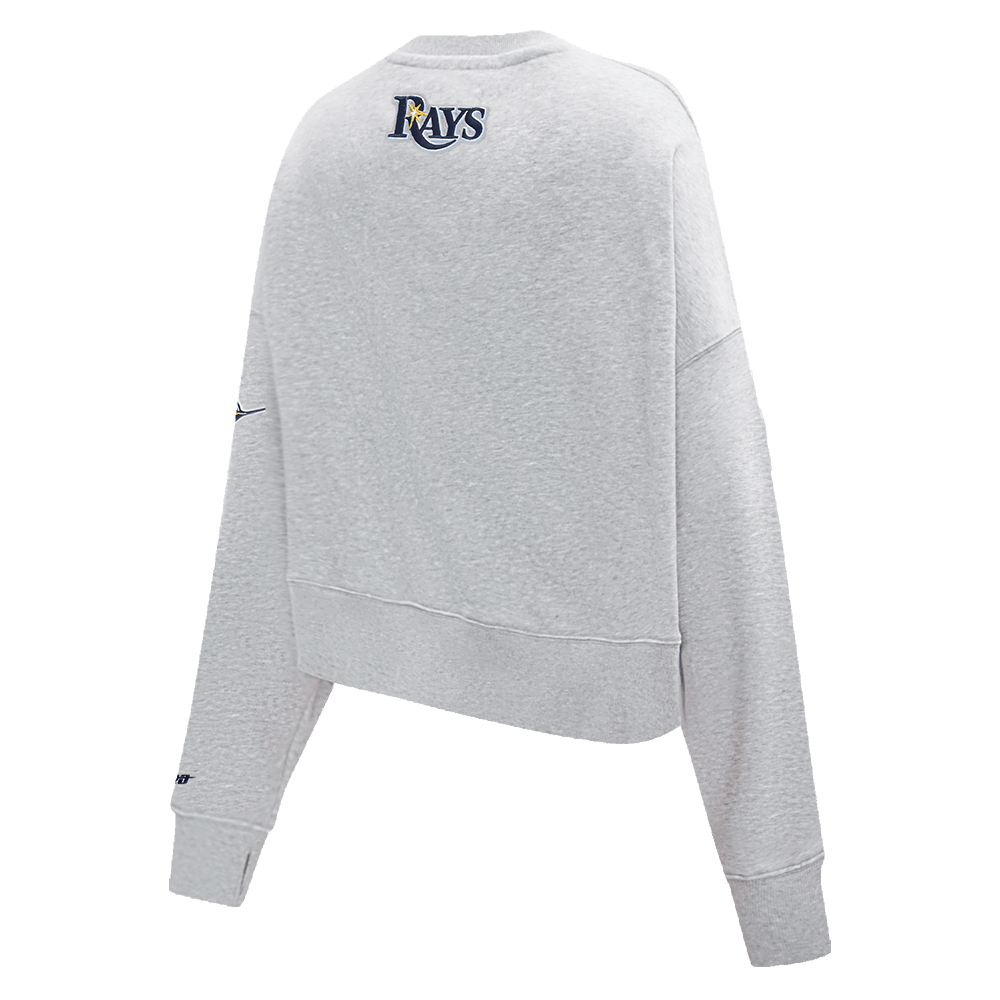 MLB TAMPA BAY RAYS CLASSIC WOMEN'S FLEECE CREWNECK (HEATHER GREY)