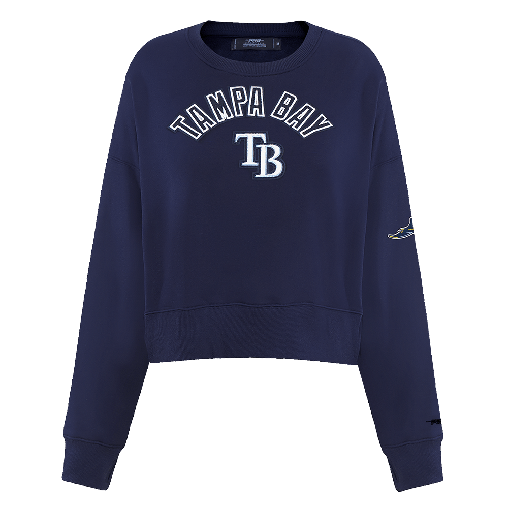 MLB TAMPA BAY RAYS CLASSIC WOMEN'S FLEECE CREWNECK (MIDNIGHT NAVY)