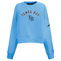 MLB TAMPA BAY RAYS CLASSIC WOMEN'S FLEECE CREWNECK (UNIVERSITY BLUE)