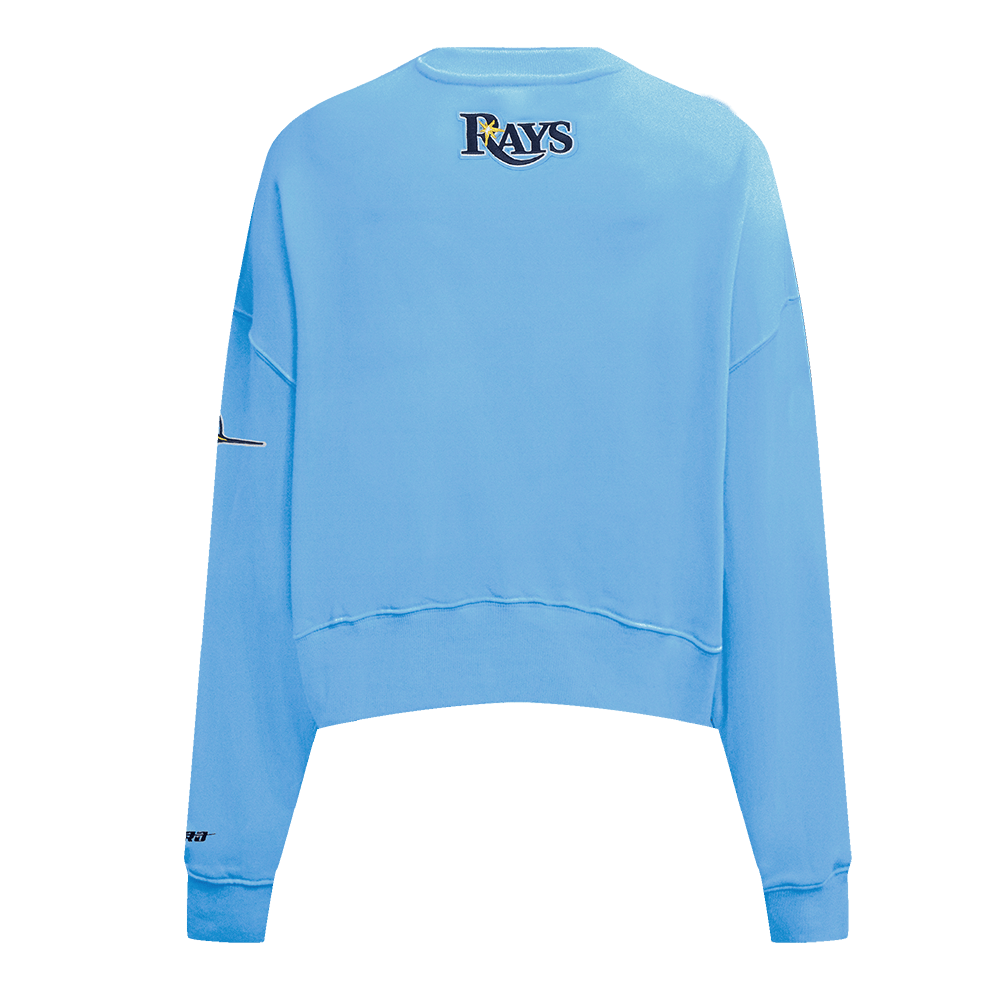 MLB TAMPA BAY RAYS CLASSIC WOMEN'S FLEECE CREWNECK (UNIVERSITY BLUE)