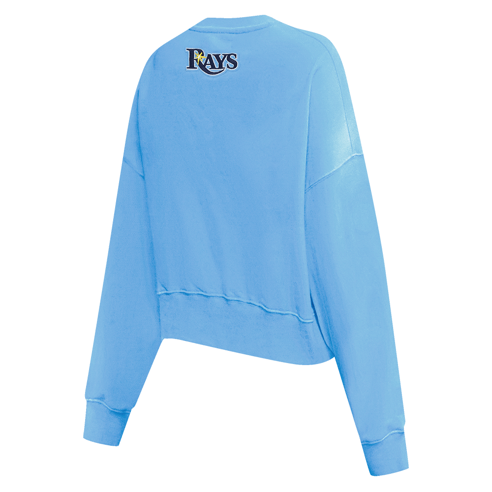 MLB TAMPA BAY RAYS CLASSIC WOMEN'S FLEECE CREWNECK (UNIVERSITY BLUE)