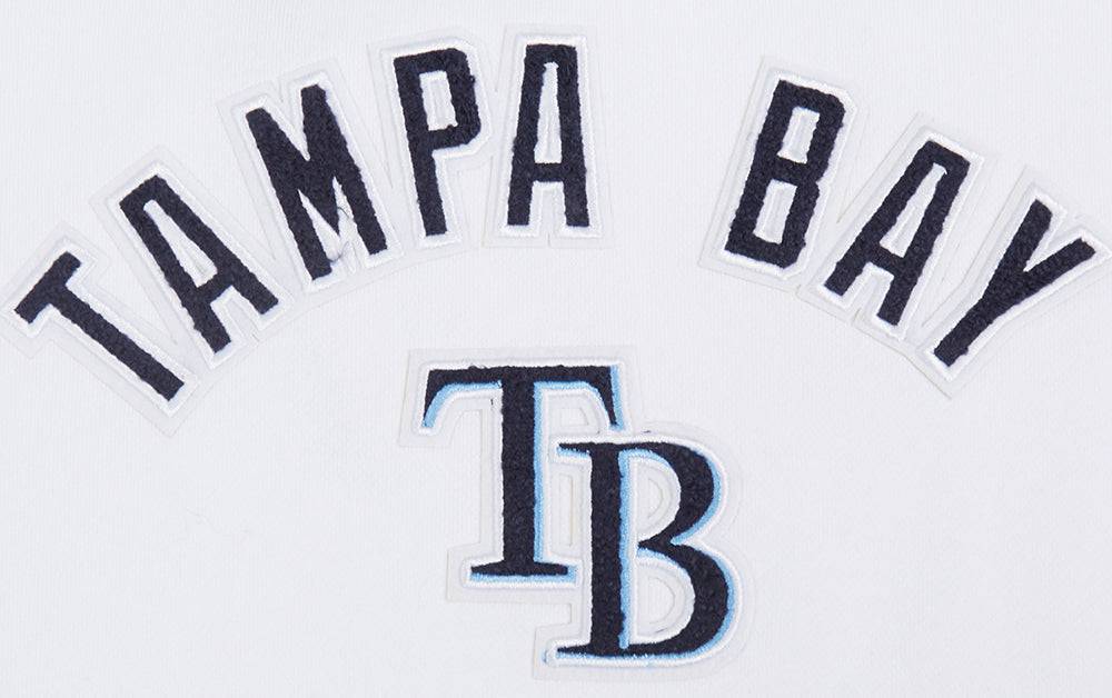 MLB TAMPA BAY RAYS CLASSIC WOMEN'S FLEECE CREWNECK (WHITE)