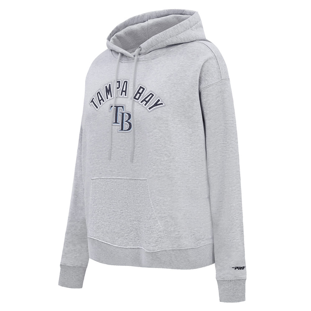 MLB TAMPA BAY RAYS CLASSIC WOMEN'S FLEECE PULLOVER HOODIE (HEATHER GREY)