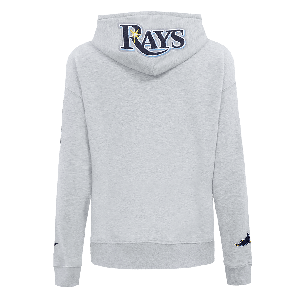 MLB TAMPA BAY RAYS CLASSIC WOMEN'S FLEECE PULLOVER HOODIE (HEATHER GREY)