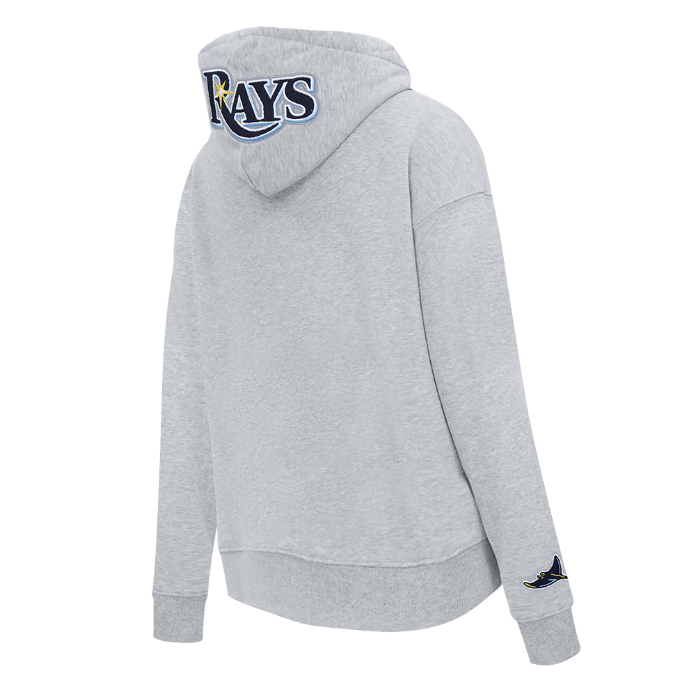 MLB TAMPA BAY RAYS CLASSIC WOMEN'S FLEECE PULLOVER HOODIE (HEATHER GREY)