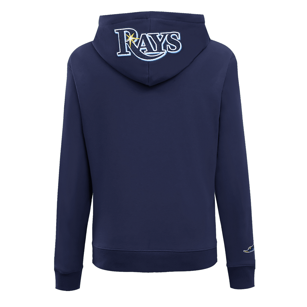 MLB TAMPA BAY RAYS CLASSIC WOMEN'S FLEECE PULLOVER HOODIE (MIDNIGHT NAVY)