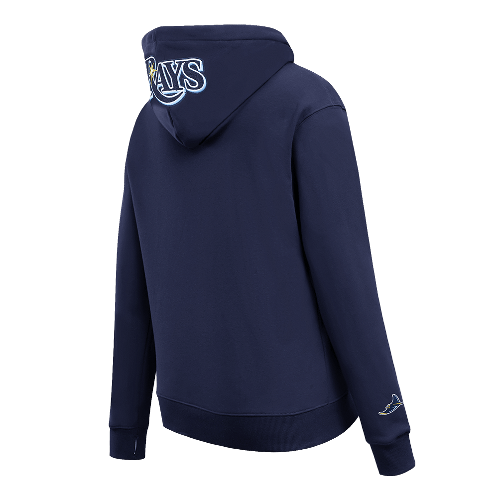MLB TAMPA BAY RAYS CLASSIC WOMEN'S FLEECE PULLOVER HOODIE (MIDNIGHT NAVY)