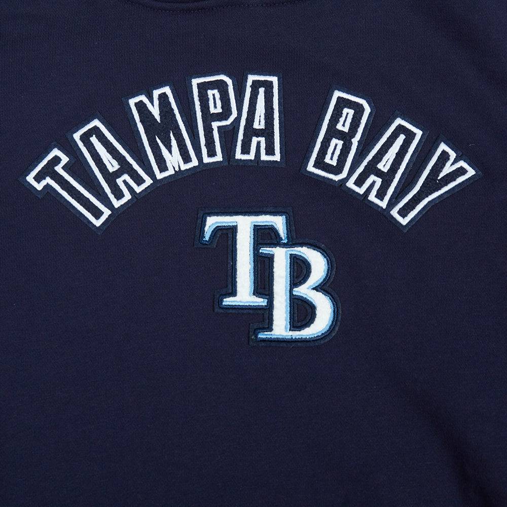 MLB TAMPA BAY RAYS CLASSIC WOMEN'S FLEECE PULLOVER HOODIE (MIDNIGHT NAVY)