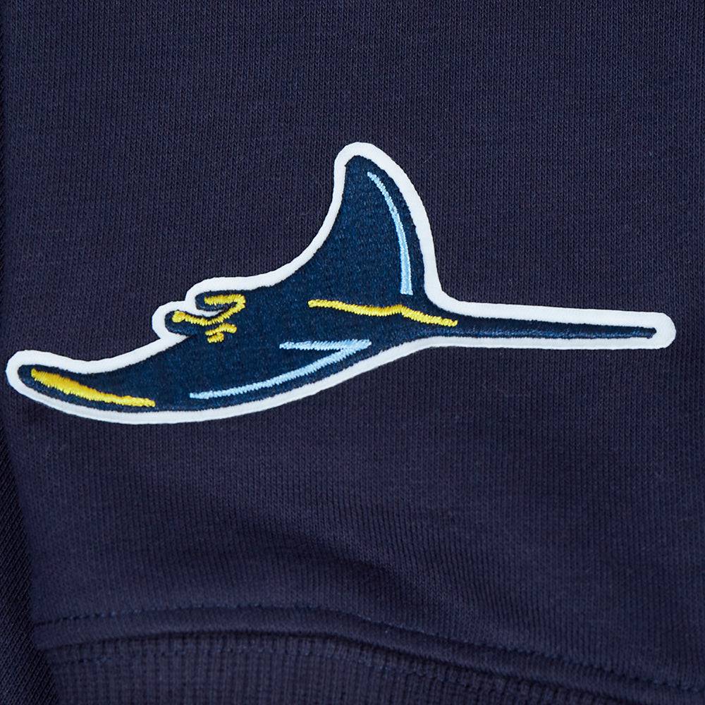 MLB TAMPA BAY RAYS CLASSIC WOMEN'S FLEECE PULLOVER HOODIE (MIDNIGHT NAVY)