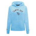 MLB TAMPA BAY RAYS CLASSIC WOMEN'S FLEECE PULLOVER HOODIE (UNIVERSITY BLUE)