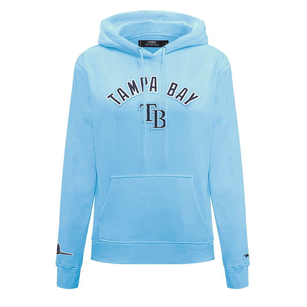MLB TAMPA BAY RAYS CLASSIC WOMEN'S FLEECE PULLOVER HOODIE (UNIVERSITY BLUE)