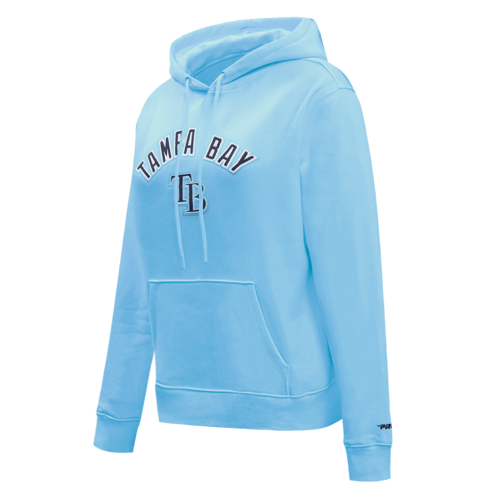 MLB TAMPA BAY RAYS CLASSIC WOMEN'S FLEECE PULLOVER HOODIE (UNIVERSITY BLUE)