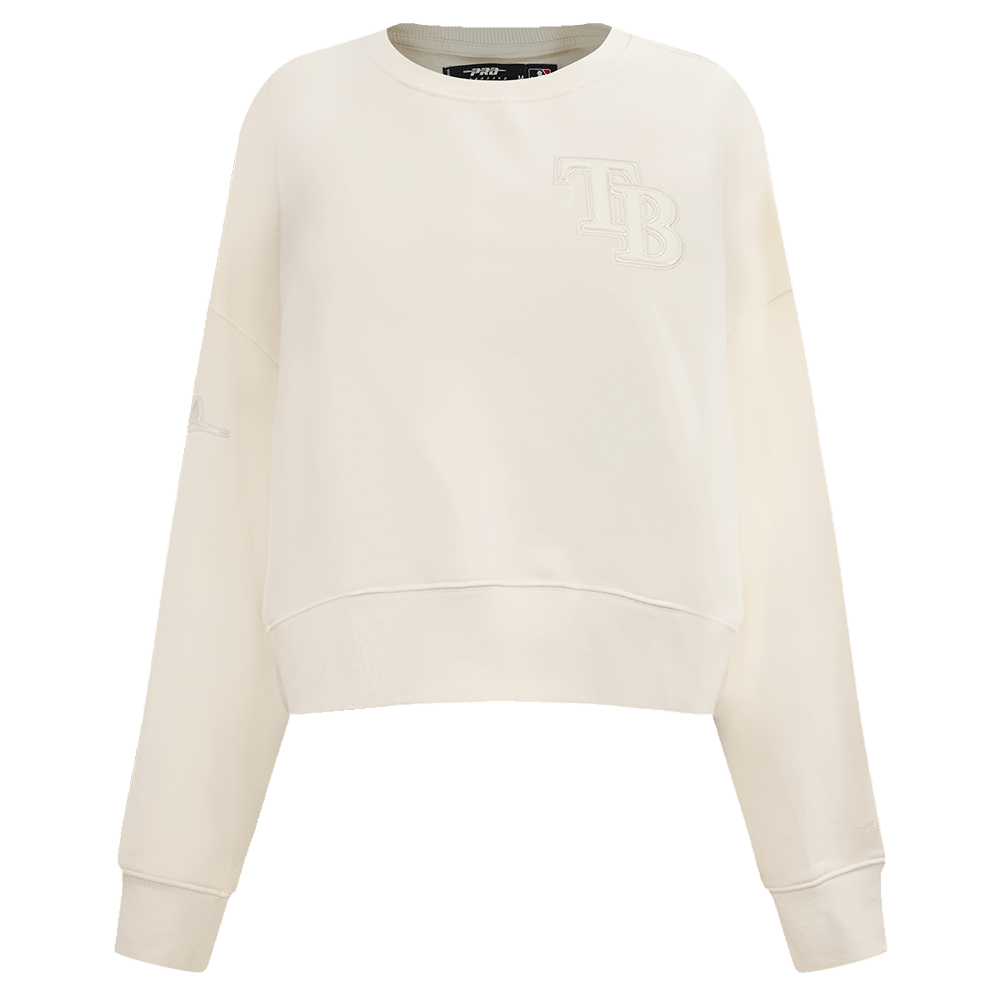 MLB TAMPA BAY RAYS NEUTRAL WOMEN'S CREWNECK (EGGSHELL)