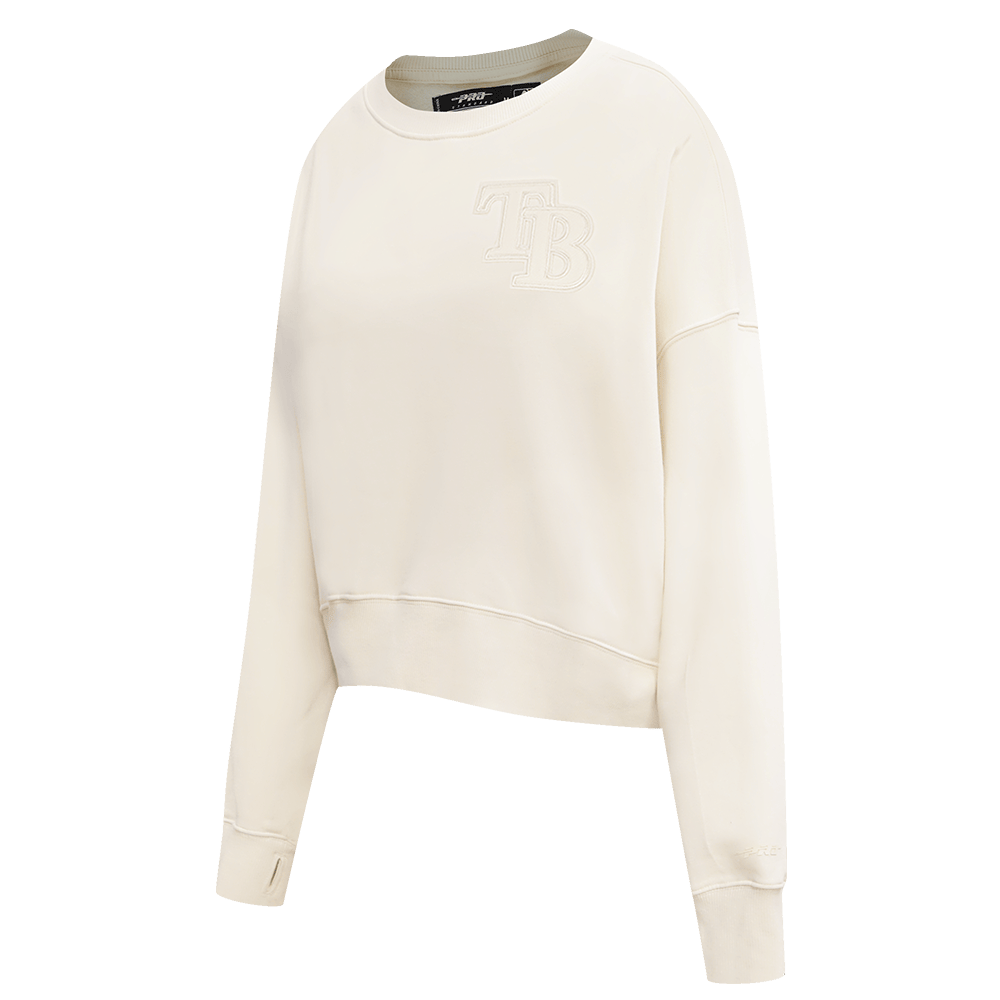 MLB TAMPA BAY RAYS NEUTRAL WOMEN'S CREWNECK (EGGSHELL)