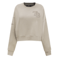 MLB TAMPA BAY RAYS NEUTRAL WOMEN'S CREWNECK (TAUPE)