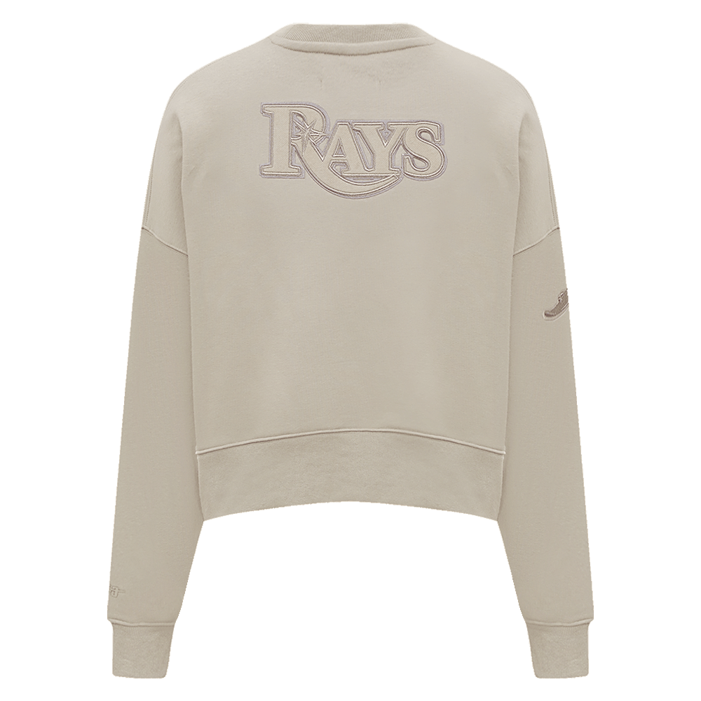 MLB TAMPA BAY RAYS NEUTRAL WOMEN'S CREWNECK (TAUPE)