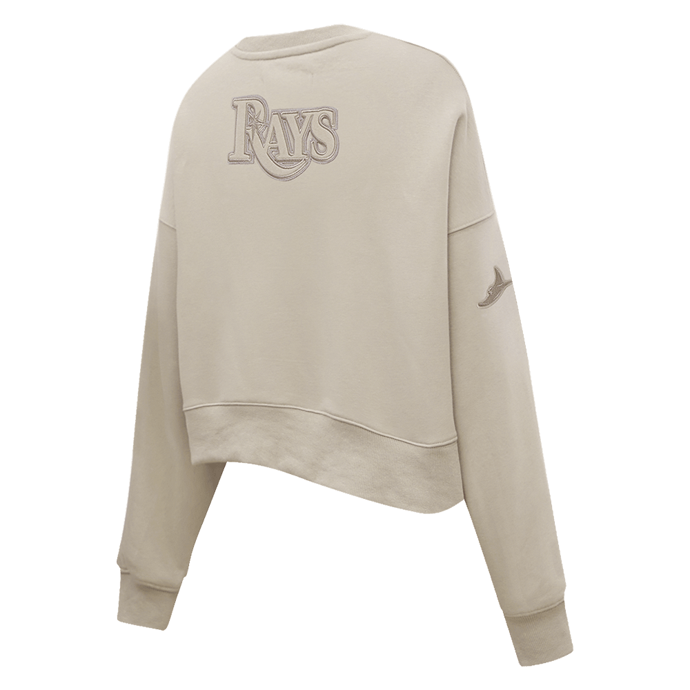 MLB TAMPA BAY RAYS NEUTRAL WOMEN'S CREWNECK (TAUPE)