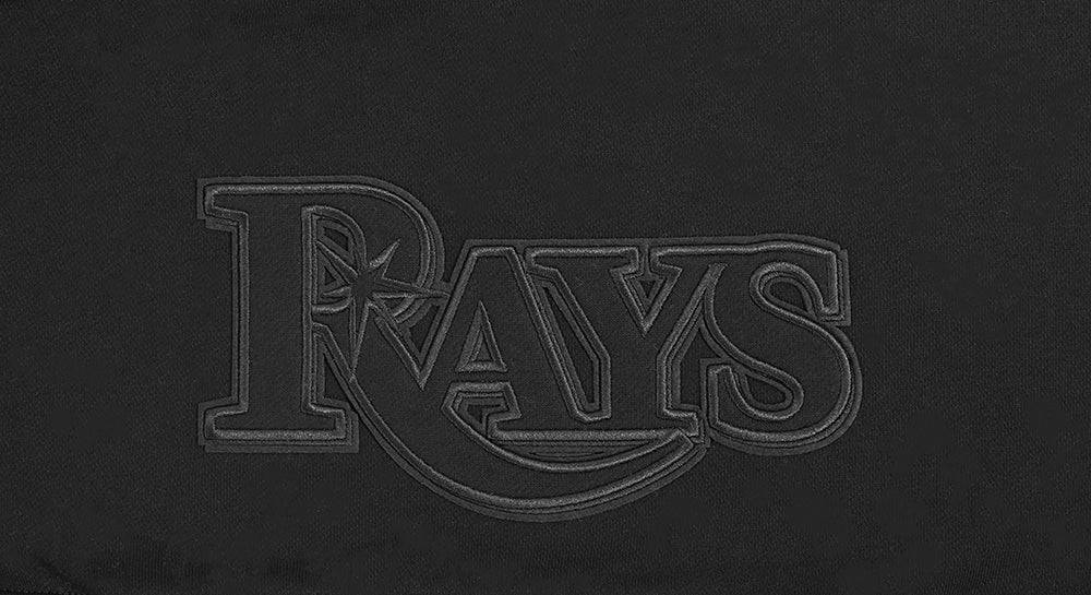 MLB TAMPA BAY RAYS NEUTRAL WOMEN'S CROPPED PULLOVER HOODIE (BLACK)