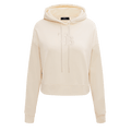 MLB TAMPA BAY RAYS NEUTRAL WOMEN'S CROPPED PULLOVER HOODIE (EGGSHELL)