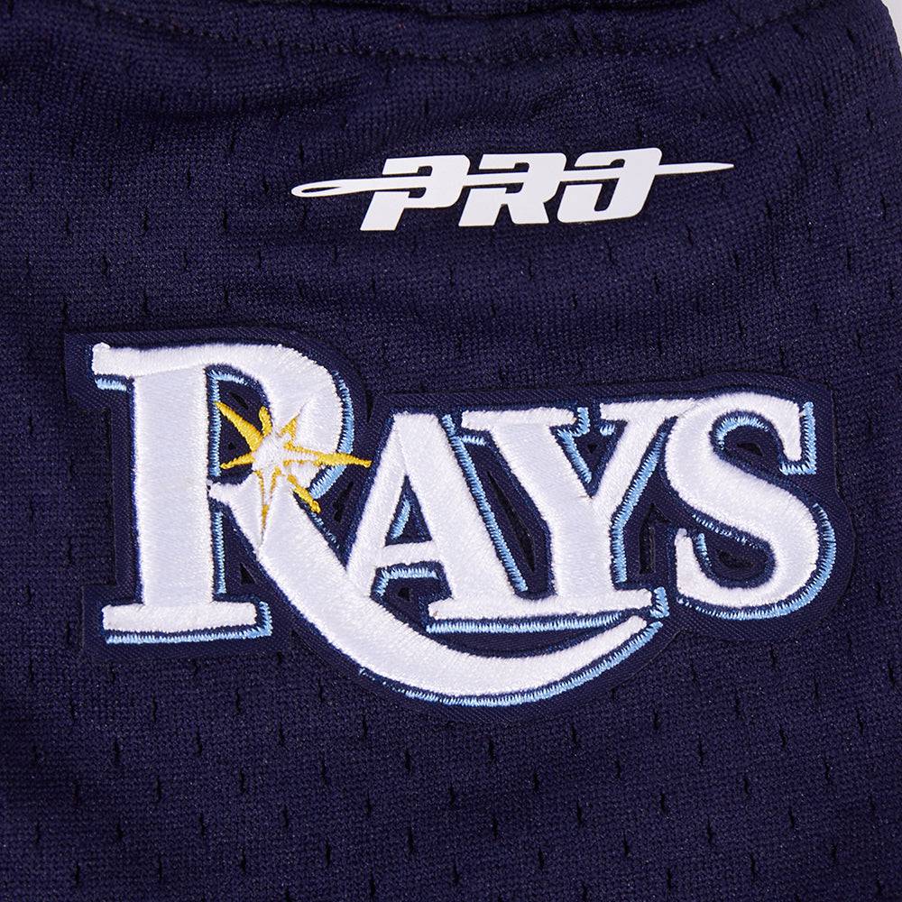 MLB TAMPA BAY RAYS SCRIPT TAIL WOMEN'S MESH TAPE SHORT (MIDNIGHT NAVY)