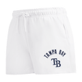 MLB TAMPA BAY RAYS CLASSIC WOMEN'S FLEECE SHORT (WHITE)