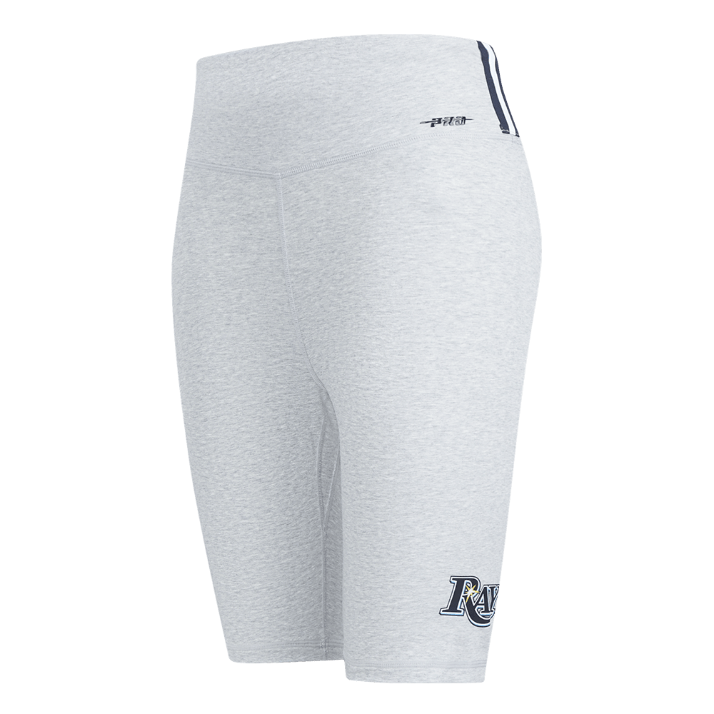 PANTALÓN CORTO CICLISTA CLÁSICO DE ALGODÓN PARA MUJER MLB TAMPA BAY RAYS (GRIS MELANGE)