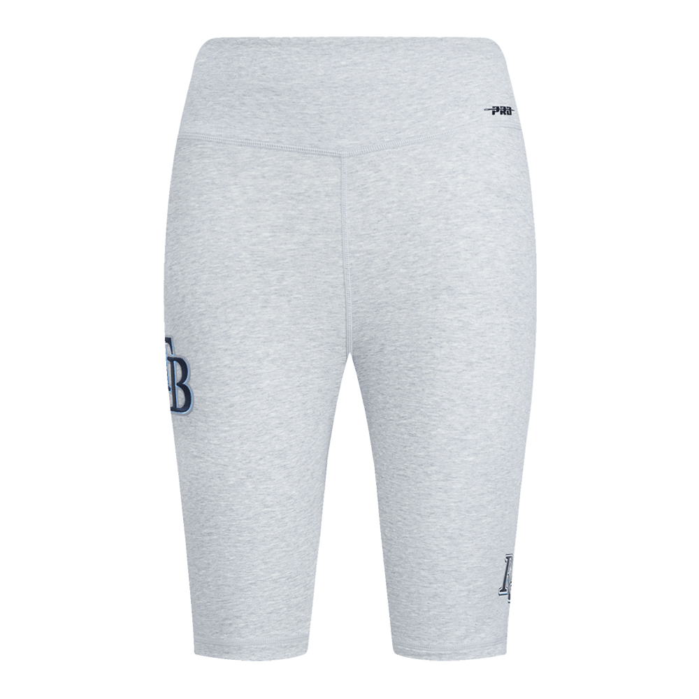 PANTALÓN CORTO CICLISTA CLÁSICO DE ALGODÓN PARA MUJER MLB TAMPA BAY RAYS (GRIS MELANGE)