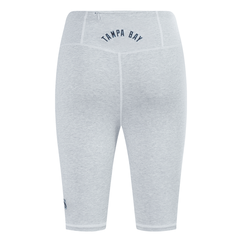 PANTALÓN CORTO CICLISTA CLÁSICO DE ALGODÓN PARA MUJER MLB TAMPA BAY RAYS (GRIS MELANGE)