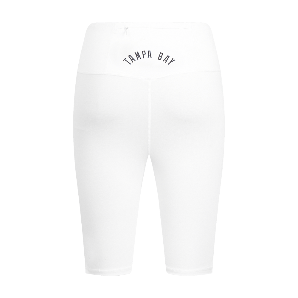 PANTALÓN CORTO CICLISTA CLÁSICO DE ALGODÓN PARA MUJER MLB TAMPA BAY RAYS (BLANCO)