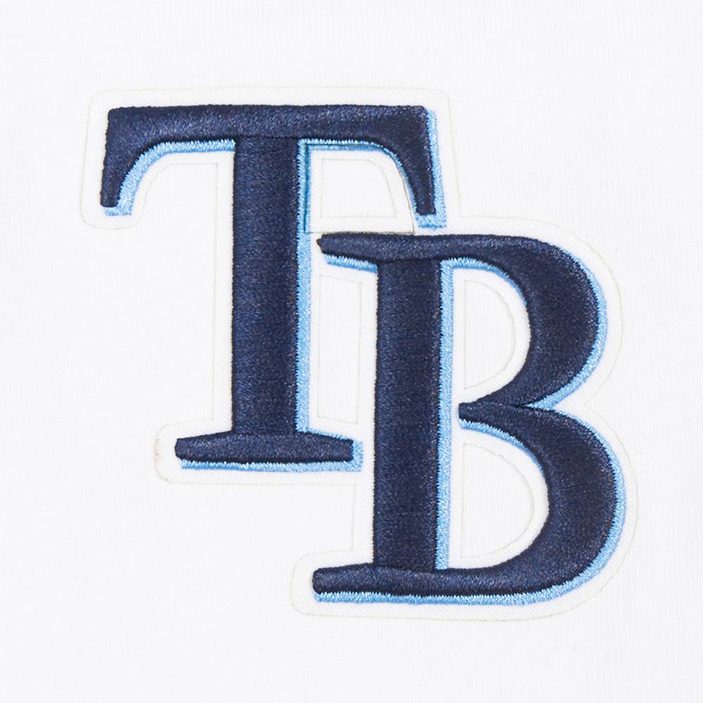 PANTALÓN CORTO CICLISTA CLÁSICO DE ALGODÓN PARA MUJER MLB TAMPA BAY RAYS (BLANCO)