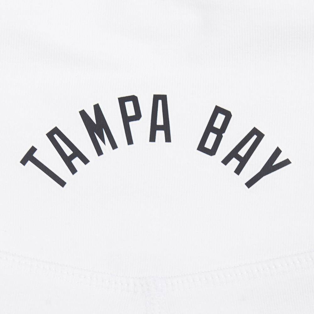 PANTALÓN CORTO CICLISTA CLÁSICO DE ALGODÓN PARA MUJER MLB TAMPA BAY RAYS (BLANCO)