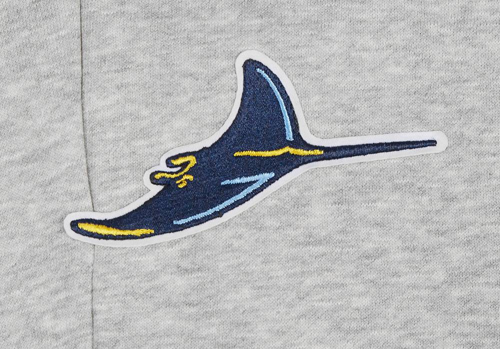 PANTALÓN DE CHÁNDAL DE FELPA CLÁSICO PARA MUJER MLB TAMPA BAY RAYS (GRIS MELANGE)
